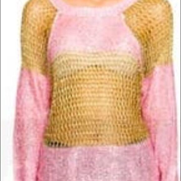 Sequin and Netting Long Sleeve Sweater - Picture 5 of 6